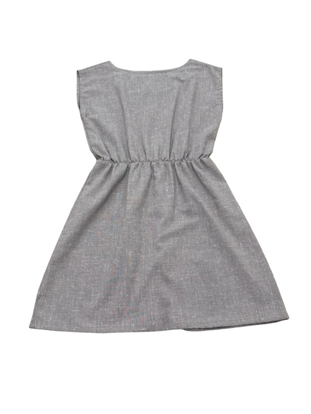 Y2K Custom Made Gray Cotton Mini Dress